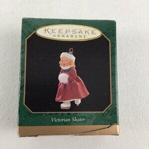 Hallmark Keepsake Miniature Christmas Ornament Victorian Skater Vintage 1997 New
